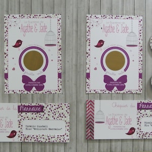 Kit de regalo patrocinador tema tema impreso mariposa púrpura