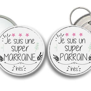 Gift Godfather godmother - a mirror I am a great godmother and a bottle opener I'm a great Godfather