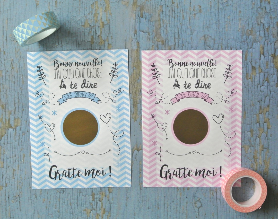 2 Cartes à gratter demande de parrain et de marraine - Etsy France
