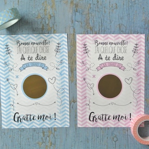 2 Cartes à gratter demande de parrain et de marraine
