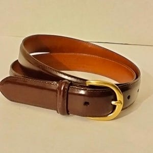 小物 Vintage Coach Bridle Belt Tan Leather NEW COACH VINTAGE BRITISH TAN LEATHER WOMEN'S BELT BRASS BUCKLE