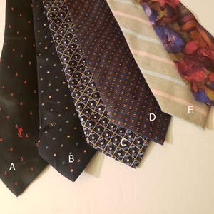 Vintage Yves Saint Laurent Necktie, Vintage Valentino  Men&#39;s Necktie, Vintage Silk Necktie
