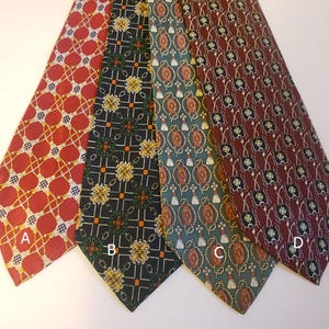 Vintage Chain Necktie, Vintage Men&#39;s Necktie, Vintage Silk Necktie
