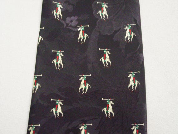 Vintage Equestrian Polo Silk Necktie, Polo Playin… - image 5