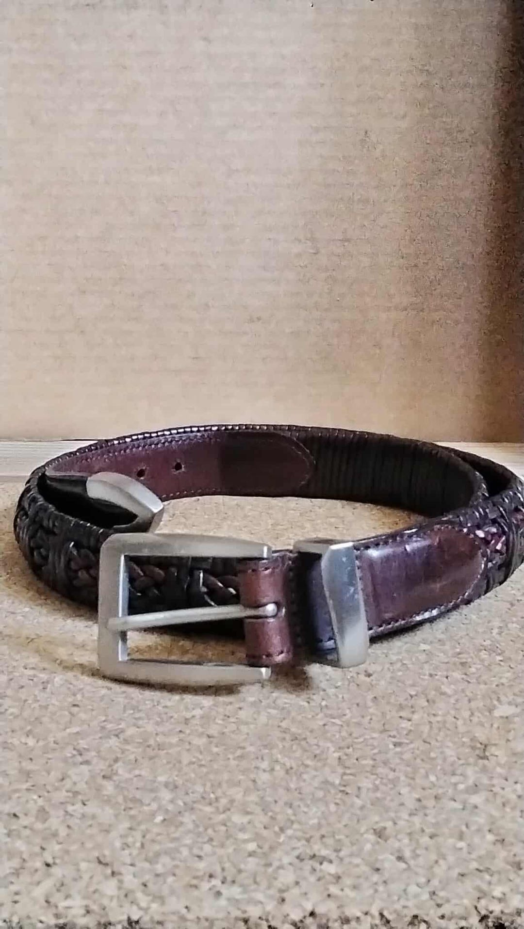 Brighton Vintage Link Leather belt solid brass buckle Excellent condition sz 36 Brighton Belt 36 Brown Woven Solid Brass Buckle Braided | eBay main image 2