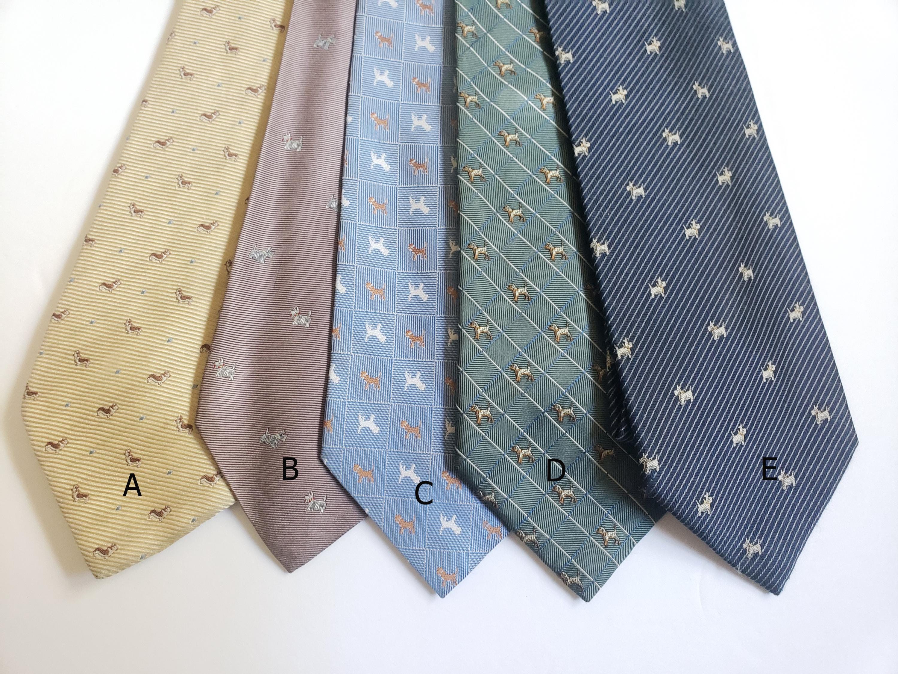 Cravate Brooks Brothers Marine Avec Motif éléphant - 100% Soie, Multicolore, Occasion