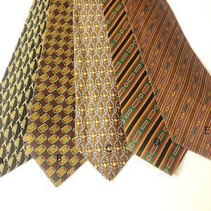 Vintage Chain Necktie, Vintage Men&#39;s Necktie, Vintage Silk Necktie