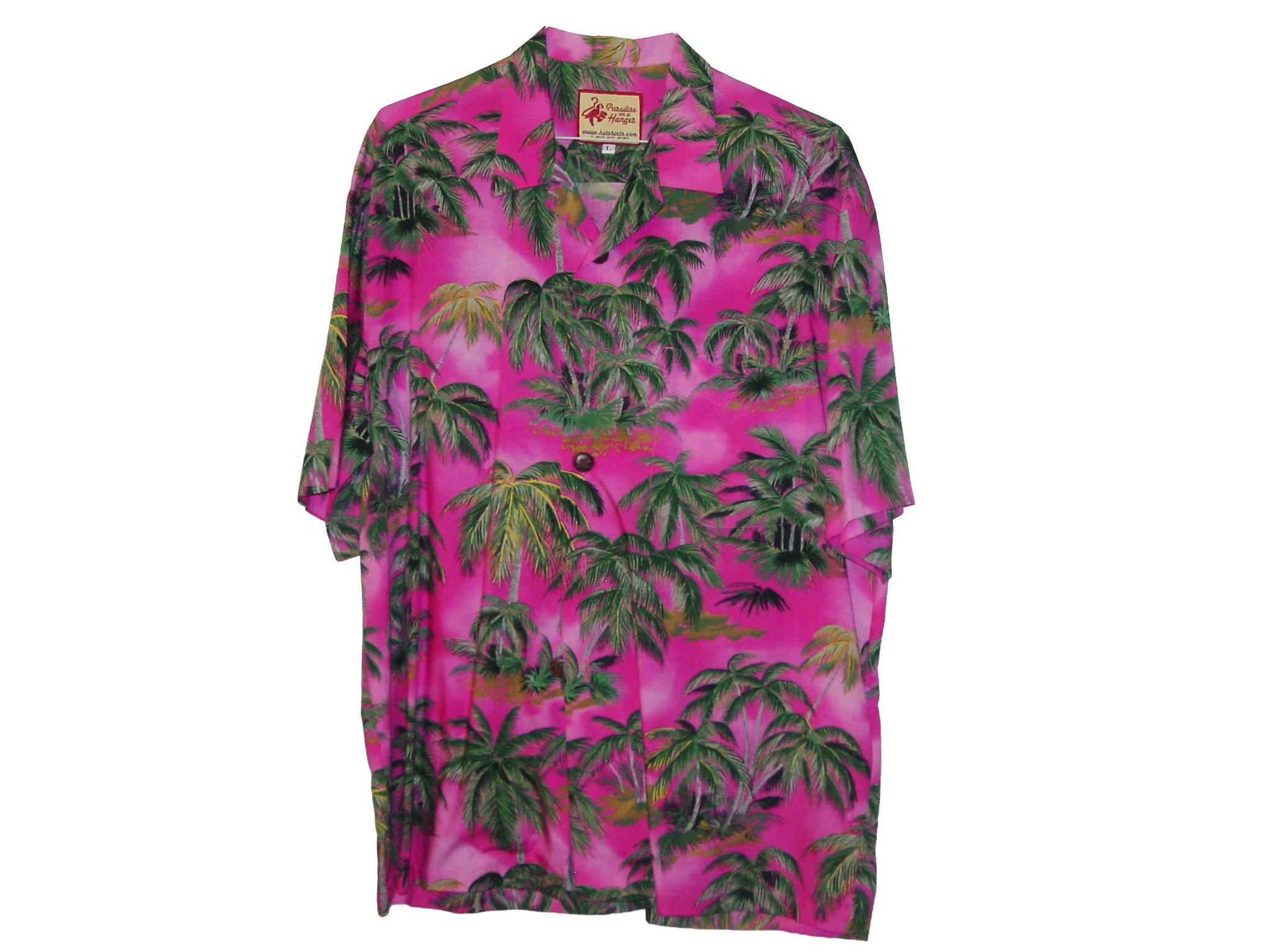 Paradise on A Hanger Hawaiian Palm Tree Pink Limited Edition Etsy