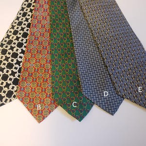 Vintage Chain Necktie, Vintage Men&#39;s Necktie, Vintage Silk Necktie