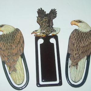 Eagle Book Mark - Bird Animal Lover Bookmark Reader Marker Horned Barn Women Kid Men Gift Set of 3