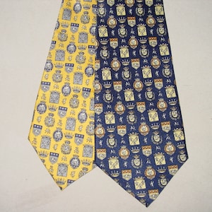 Coat Of Arms  Men&#39;s Silk Necktie, Coat Of Arms Necktie, Horse Rider Necktie, Available in 2 Colors