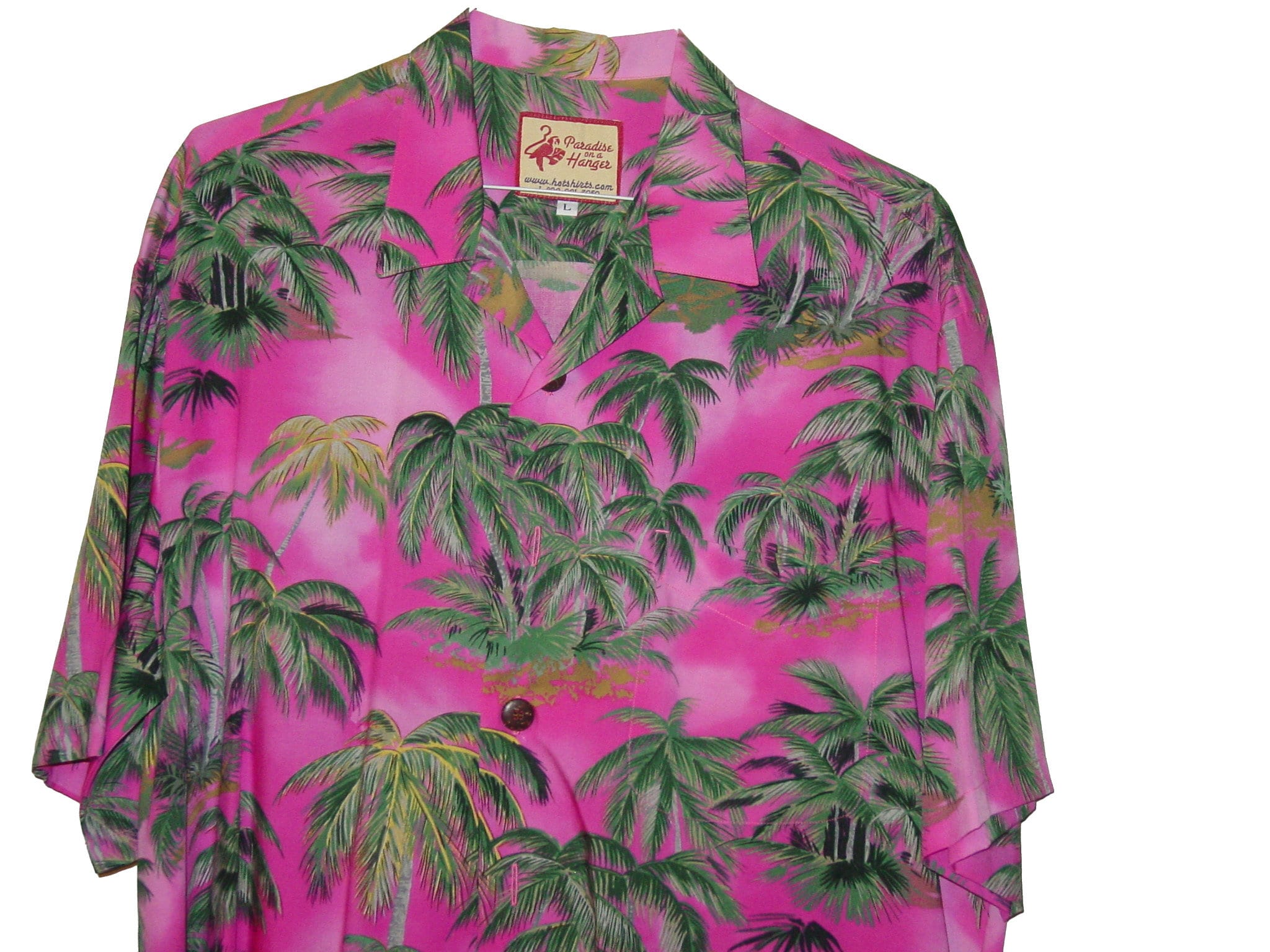 Paradise on A Hanger Hawaiian Palm Tree Pink sold by Classy Missy SKU