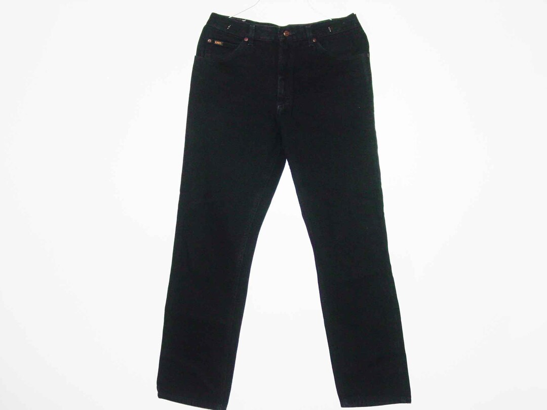 Lee REGULAR FIT Black Denim Straight Denim Pants Men's w36 /eaa457443