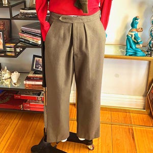 Vintage Tschechische Wolle Armee Hose, grüne Wolle Militär Hose, Knopfleiste Wolle Armee Hose, Fab208nyc, Grüne Wolle Militär Hose, Vintage Hose