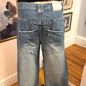 Y2K Kicks jean shorts, 90s jean shorts, hip hop jeans, hip hop jean shorts, skater jeans, skater long shorts, wide leg jean short, fab208nyc