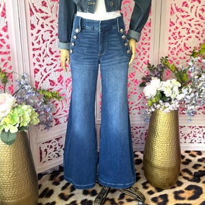 Vintage Sailor Jeans - Etsy 00s Archive Sailor Wide Faded Denim M