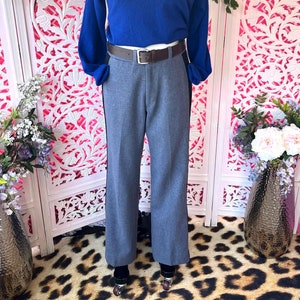 Vintage marching band pant 31&#39;&#39; blue wool uniform pants, black side stripe wool pants, wool uniform pants, fab208nyc, vintage band pants