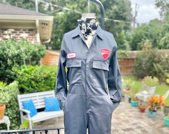 GREY COVERALLS/SMALL grey unisex coveralls/cotton sateen coveralls/unisex coveralls/gas station coveralls/fab208nyc/fab208/grey boiler suit