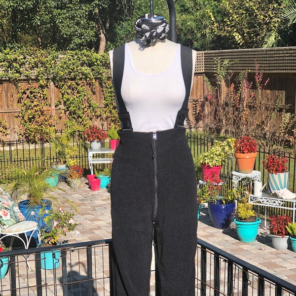 FLEECE OVERALLS/MILITARY fleece overalls/zip off fleece overalls/black fleece overalls/fab208nyc/fab208/black fleece overalls/overalls