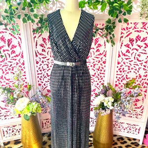 Silver sparkle jumpsuit, 90s jumpsuit, wide leg silver jumpsuit, ladies jumpsuit, vintage jumpsuit, fab208nyc, disco jumpsuit, wide leg pant