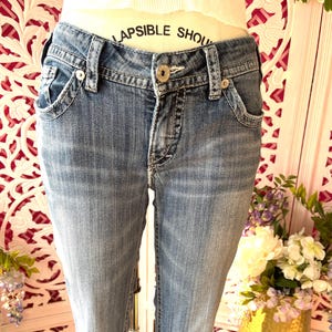 Vintage y2k jeans, Silver jeans, low rise jeans, bootcut jeans, faded jeans, low rise stretch jeans, fab208nyc, 2000s jeans, vintage y2k