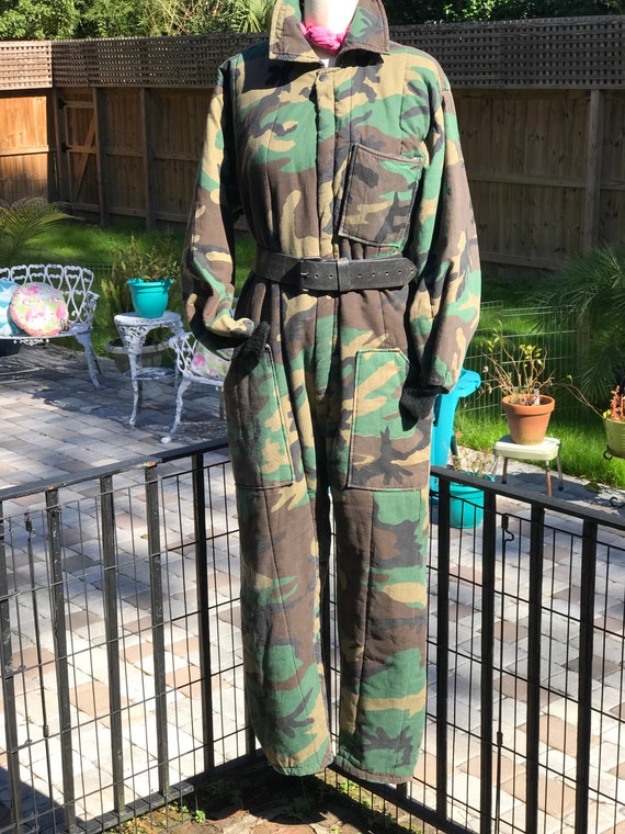 CAMOUFLAGE COVERALLS/camouflage coveralls/lined co