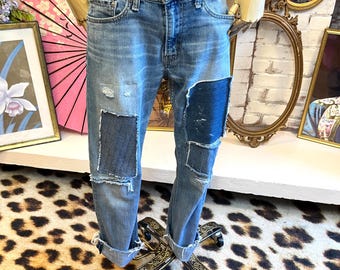 W32'' Patched Ripped Levis 513