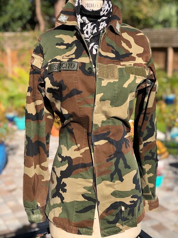 VINTAGE ARMY JACKET/Italian camouflage jacket/vint