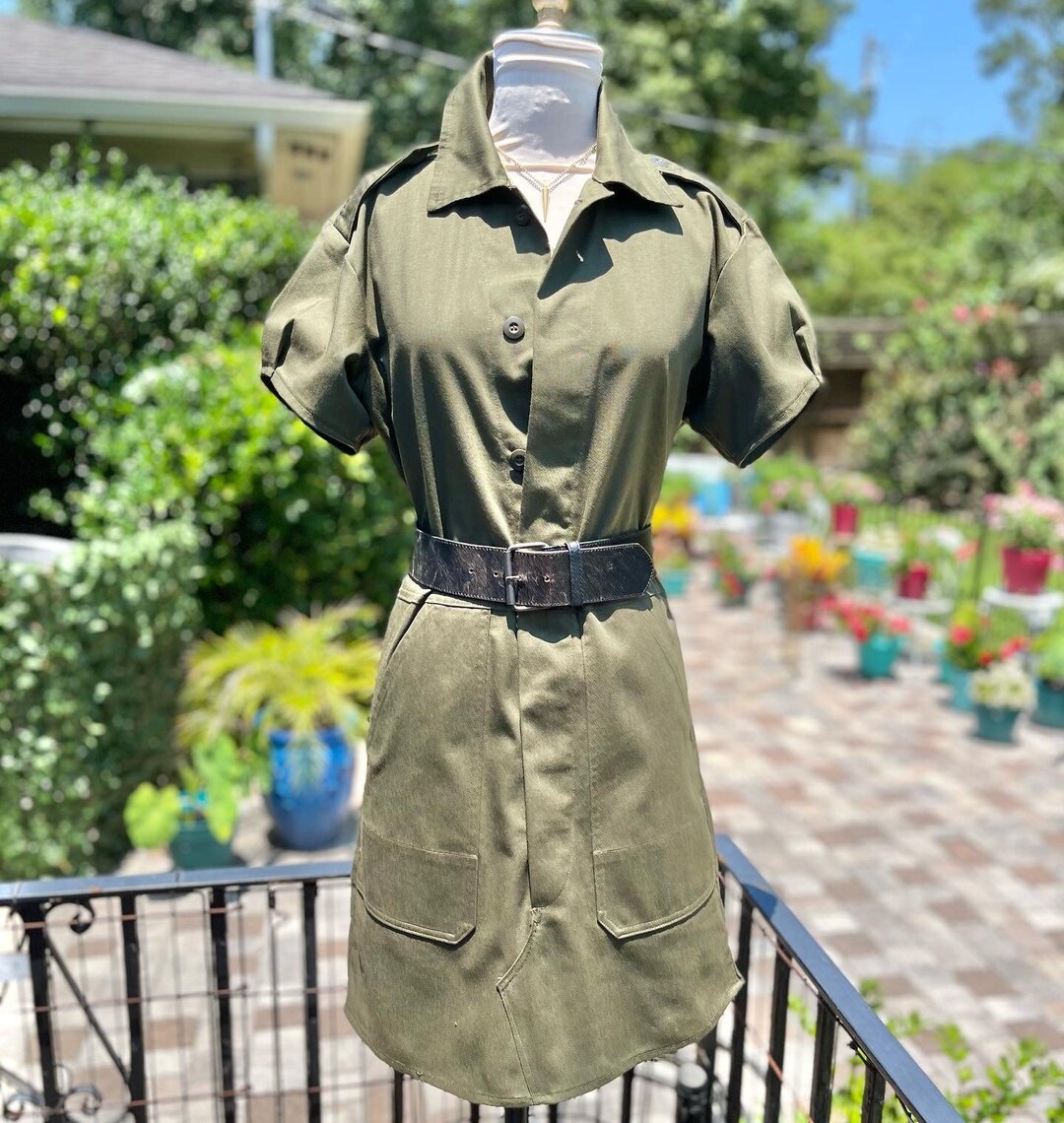 VINTAGE COVERALL Dress/recycled Military Coveralls/dutch Etsy