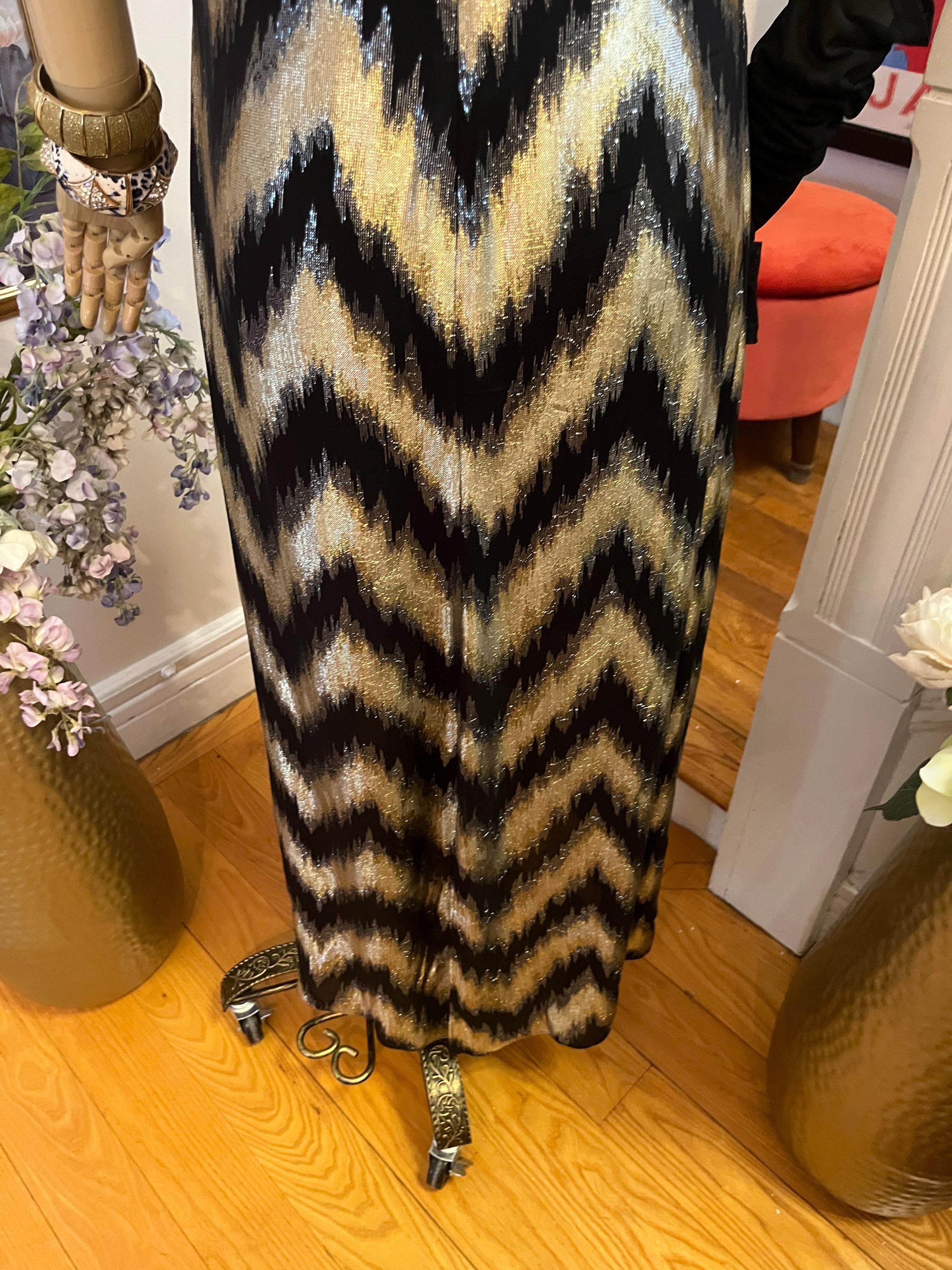 black gold chevron dress 5D x Stellar Dust Chevron Cage Dress main image 0