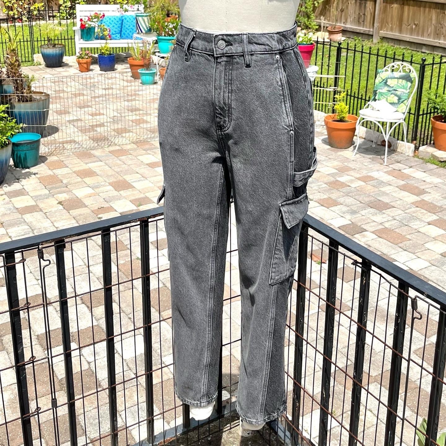  Upcycling Classic Blue Denim Jeans Pants Doctor Style