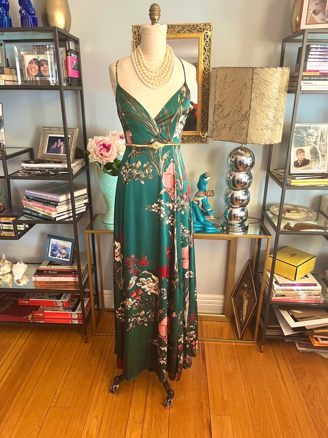 Green Floral Maxi Dress