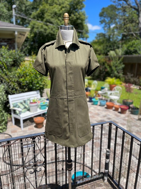 RECYCLED COVERALL DRESS/Dutch military coveralls/r