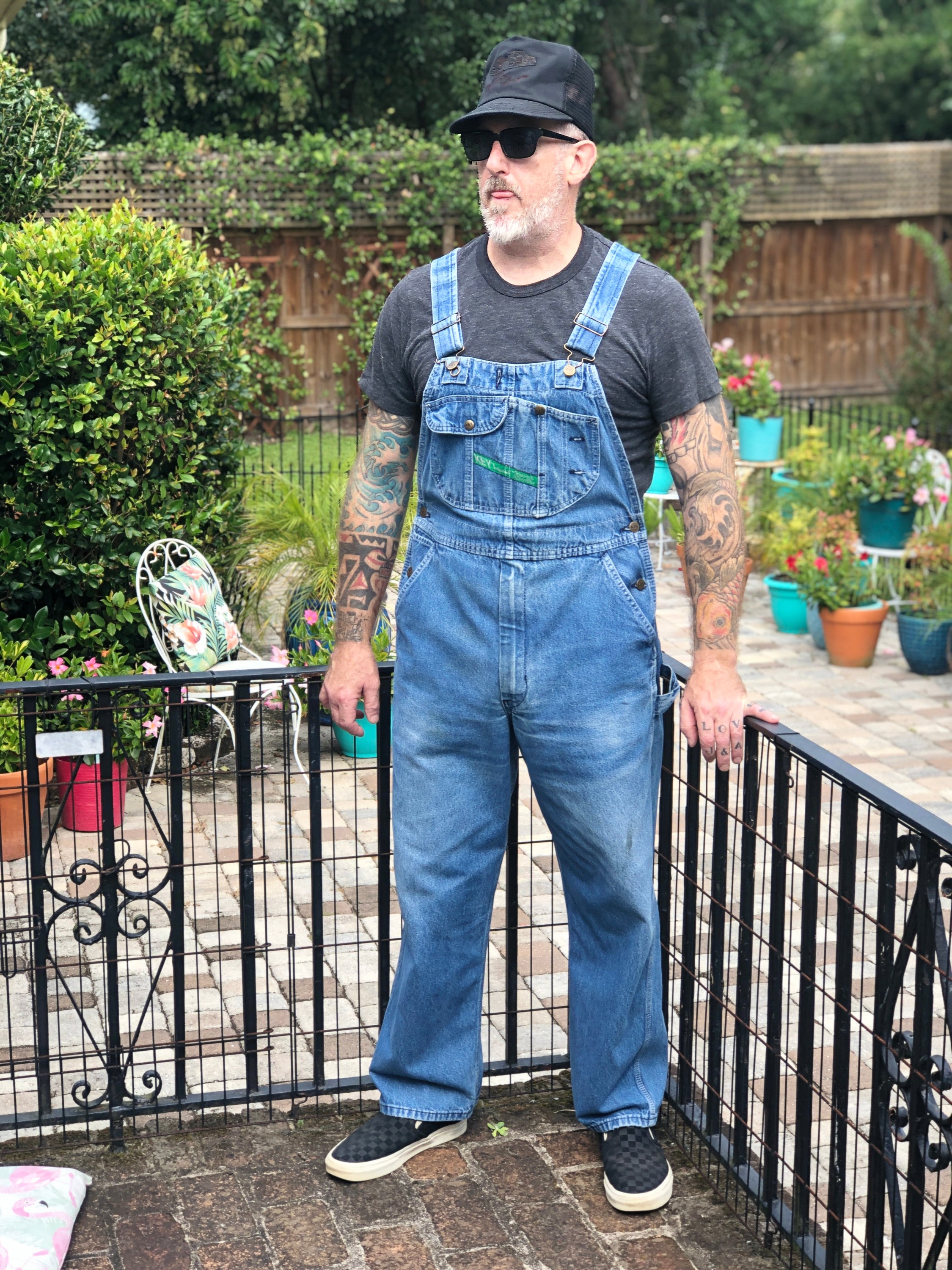 VINTAGE KEY Overalls/36x29/key Imperial Overalls/unisex Denim