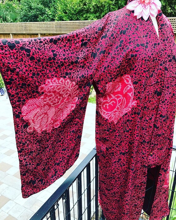 FREE US SHIPPING/silk kimono/Japanese kimono/lined