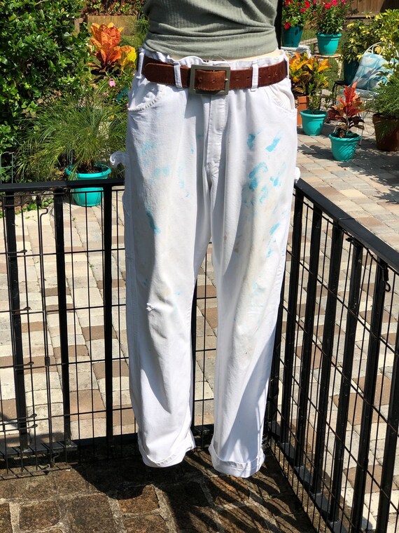 VINTAGE PAINTER PANT/painters pants/white pants/pa