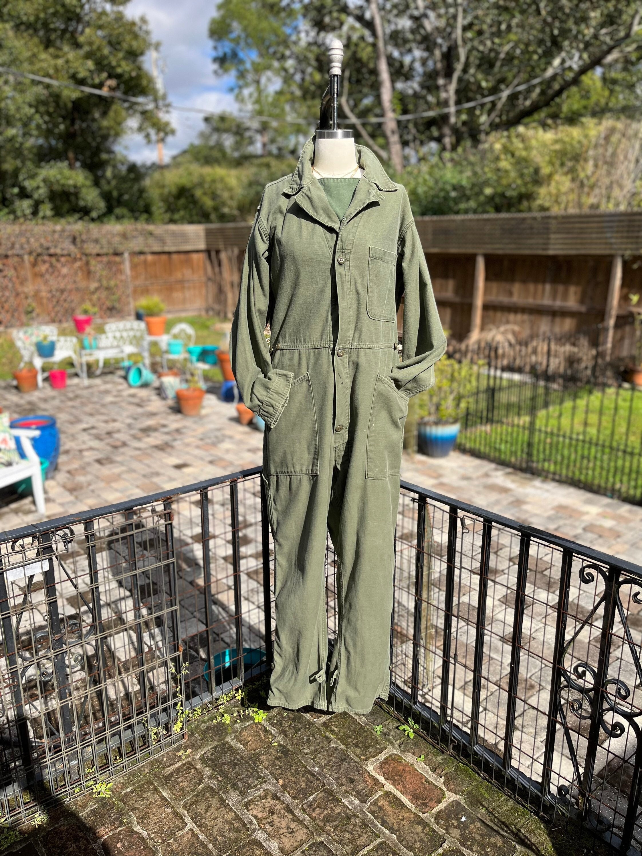 COTTON SATEEN Coveralls/red Coveralls/vintage Patch -  Israel