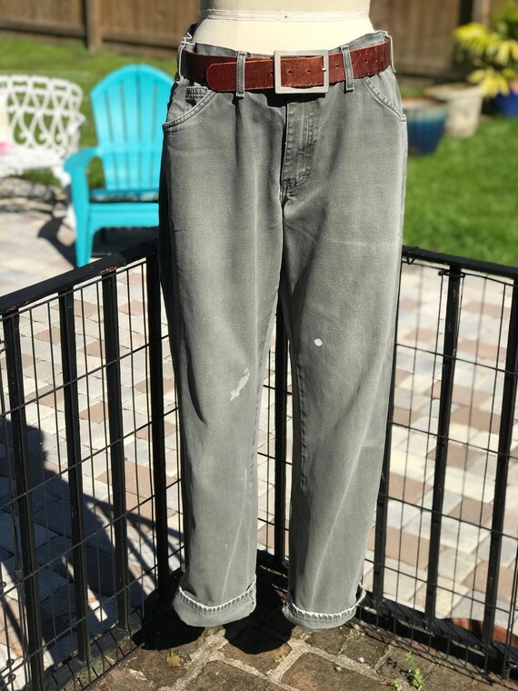 FREE US SHIPPING/Canvas work pants/vintage workwea