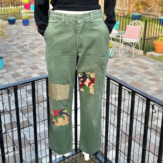Buy DUTCH MILITARY Pants/vintage Dutch Military Pants/patched Military Pants/camouflage  Patched Pants/fab208nyc/fab208/recycled Military Pant Online in India 