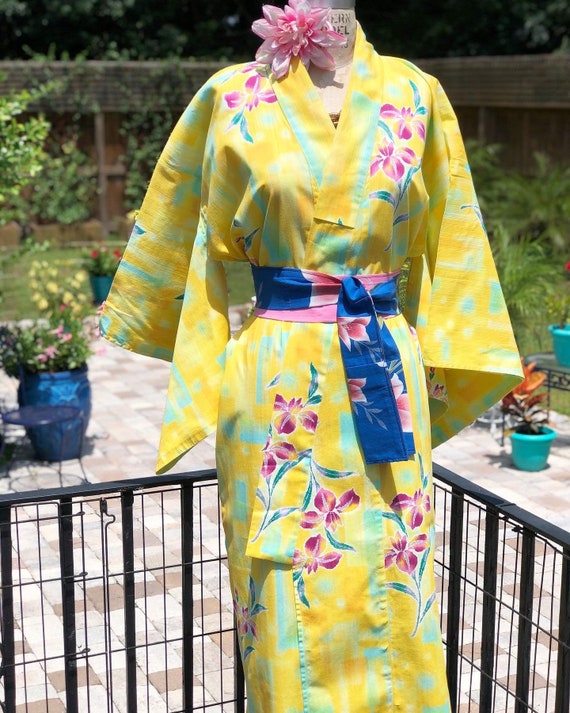 FREE US SHIPPING/japanese kimono/yukata kimono/cot