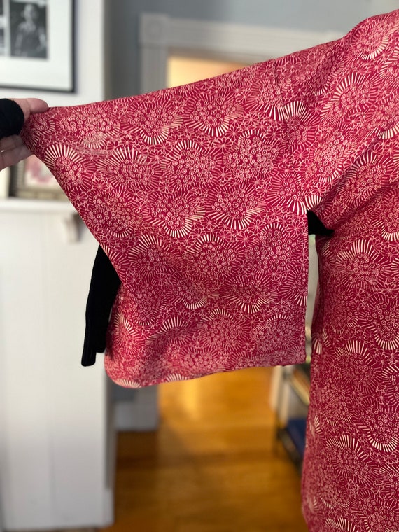 VINTAGE HAORI KIMONO/Japanese kimono jacket/red w… - image 4