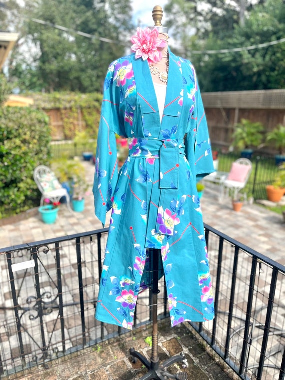 VINTAGE YUKATA KIMONO/cotton kimono/Japanese kimon