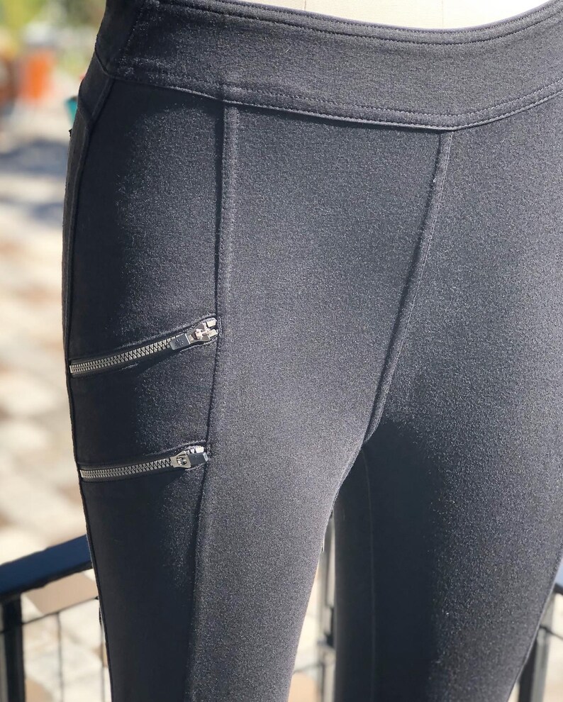 ATHLETA ZIPPER PANTSstretch knit pantszipper pantsfab208nycfab208black knit pantsAthleta pantsblack skinny pantsmotorcycle pant
