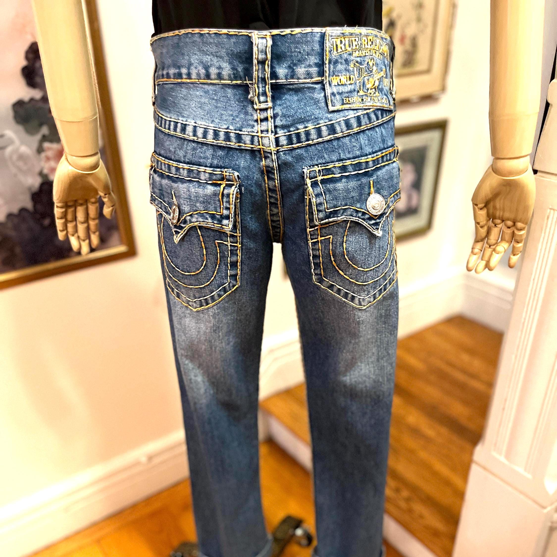 Vintage True Religion Low Rise Jeans 30x31: Heavy Stitch Denim - Etsy