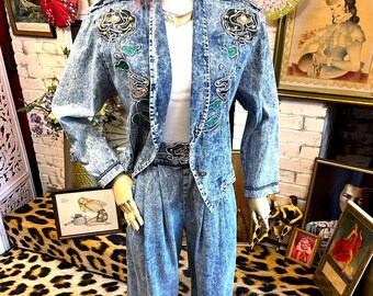Acid Wash 80s Pantsuit
