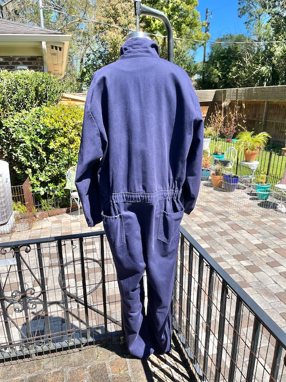 VINTAGE XL COVERALLS/navy blue coveralls/vintage … - image 3