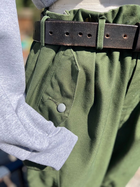 VINTAGE DUTCH ARMY pants/cotton sateen army pants… - image 5
