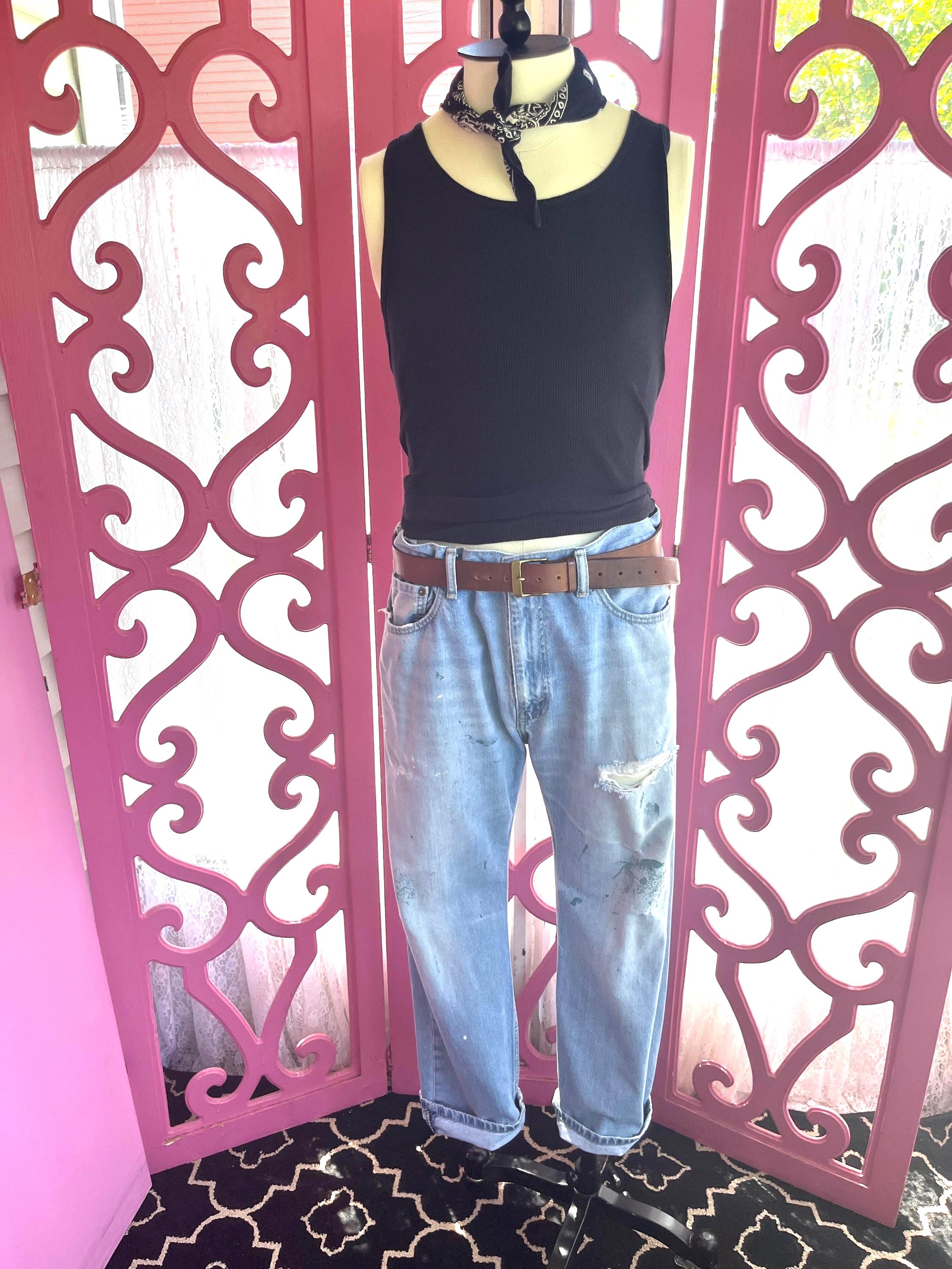 ヴィンテージ ダメージ加工 Levi's 505 ジーンズ 38x30 - 色あせ