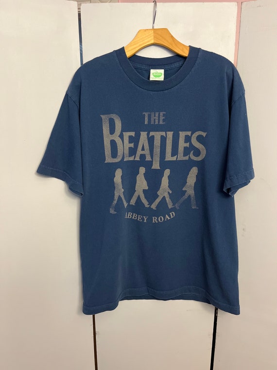 Vintage The Beatles Shirt Mens XL Grey Band Music All Over