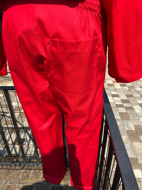 COTTON SATEEN COVERALL/S red cotton coveralls/red… - image 5